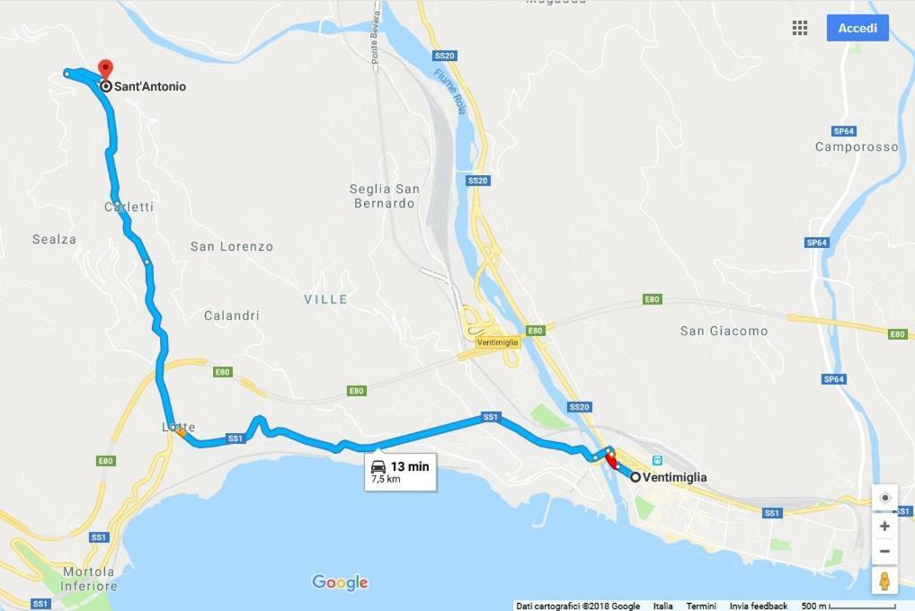 Apartmán Il Casotto Del Nonno Ventimiglia Exteriér fotografie